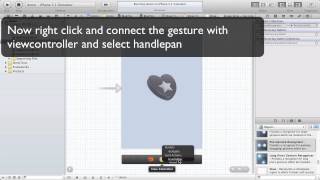 Xcode 43 tutorial Pan Gesture move objects around [upl. by Itsim]