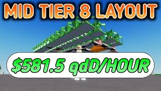 MID TIER 8 LAYOUT FACTORY SIMULATOR  Roblox Factory Simulator [upl. by Ailet939]