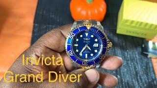 Invicta 47mm Grand Diver Automatic Watch Unboxing Blue Model 27613 [upl. by Eidac]