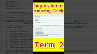 enquiry letter trick  class 10  class 11 shorts cbse english [upl. by Roseanna]