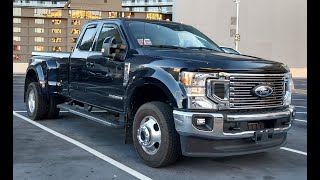 21 10k mile review 2022 Ford F350 DRW Lariat Supercab Antimatter Blue Super duty [upl. by Ramhaj614]