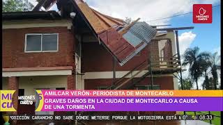 Temporal sorprendió a Montecarlo vientos intensos y temperaturas extremas  Misiones Cuatro [upl. by Sitoiganap556]