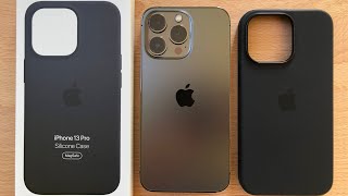 iPhone 13 Pro Silicone Case Unboxing  Midnight Color Black [upl. by Minoru752]