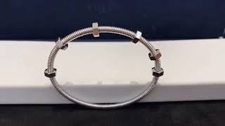 Cartier Ecrou Bracelet in 18 Karat White Gold [upl. by Bazil]