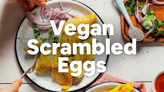 Fluffy Vegan Scrambled Eggs  Minimalist Baker Recipes [upl. by Marshal]