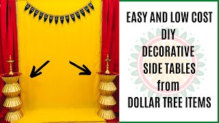 DIY Decorative Side Tables  DIY House Warming Decor  DIY Side Pedestal Tables for event decoration [upl. by Ariana]