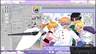 Draw PPG comic with me 💙💖💚🎨✨️│Only Drawing Sounds and Music [upl. by Budd]