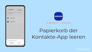 Papierkorb der KontakteApp leeren  Samsung Android 14  One UI 6 [upl. by Leaw]