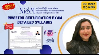 Detailed Syllabus for NiSM Investor Certification Exam amp How to Study ✅😊 nismexam sebiexam [upl. by Campy]