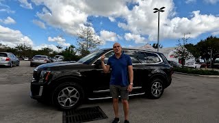 2022 KIA Telluride Dark Moss Green EX V6 FWD Inside and Out Walkaround [upl. by Laurella]