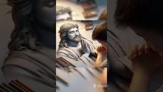 Child Praying with Jesus in Pictures art jesusanimation jesus [upl. by Nawud]