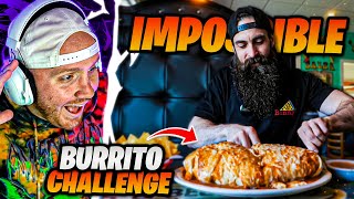 TIMTHETATMAN REACTS TO IMPOSSIBLE BURRITO CHALLENGE [upl. by Eelra]