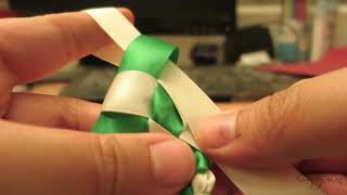 Easy Tutorial TwoColored Ribbon Lei [upl. by Ddarb398]