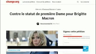 France President Macron backpedals on First Lady status after petition backlash [upl. by Atekin]