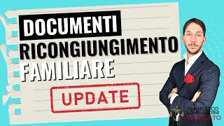 🔥DOCUMENTI RICONGIUNGIMENTO FAMILIARE IN ITALIA ELENCO AGGIORNATO AL 2024 [upl. by Meingoldas761]