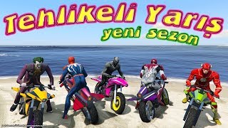 SÜPER MOTOR YARIŞLARI Tehlikeli Yarış Örümcek Adam Kara Panter [upl. by Onitsoga935]