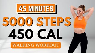 🔥5000 STEPS WALKING WORKOUT🔥WALKING EXERCISE FOR WEIGHT LOSS🔥KNEE FRIENDLY🔥NO JUMPING🔥FAT BURNING🔥 [upl. by Candis]