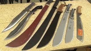 8 Different Machetes ESEE TOPS Cold Steel Nicholson [upl. by Nanek]