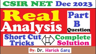 CSIR NET Dec 2023 MathematicsReal Analysis 704021 704024 704023 704041 704026 704022 704025 [upl. by Etteraj]