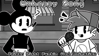 Friday Night Funkin  UNHAPPY SONG FNF Mod Animation FT Mickey [upl. by Ylirama492]