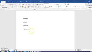 Basic MLA Format Heading Title Spacing [upl. by Ajan333]