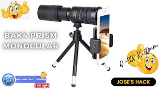 top best monocular  mobile zoom lens  10300x40mm telescope lens  BAK4 Prism with Holder amp Tripod [upl. by Maddock]