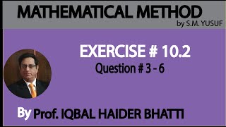 Ch 10 Differential Equations of Higher Order Ex 102 Q3 Q4 Q5 Q6  Method by SM Yusuf Lec 7 [upl. by Oidacra308]