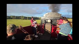 Steam train NZ Glenbrook Vintage Railway Counties Energy Christmas lights 2023 [upl. by Stefano]