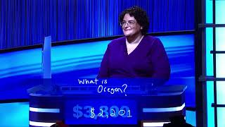 FINAL JEOPARDY RERUN—AMY SCHNEIDER SURPASSES JAMES HOLZHAUER—3RD ALLTINE LONGEST WINNING STREAK🏆👍😳 [upl. by Rotow]