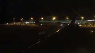 Washington DC IAD to San Francisco SFO night flight takeofflanding 20150125 [upl. by Ahsikel986]