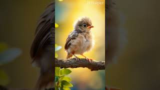 “Chirpy Little Bird Perched on a Tree Branch” viralvideo shorts trending babybird birds bird [upl. by Eenaej]