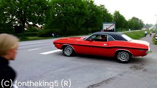 Dodge Challenger 1970 426 Hemi Clone Start Up And Drive Off Great Sound [upl. by Anirbac]