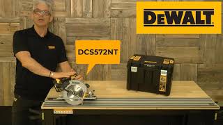 DEWALT® Norge  18V XR Børsteløs 184mm Skinnekompatibel Sirkelsag  DCS572NT [upl. by Rech838]