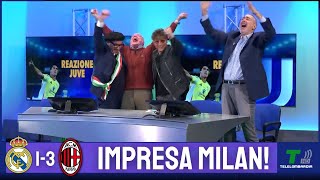 GOL DI REAL MADRID MILAN 13 I ROSSONERI ESPUGNANO IL BERNABEU [upl. by Ume]