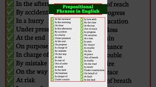 Prepositional Phrases in English learnenglish spokenenglish [upl. by Aihsekal429]