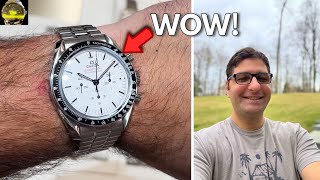 Omega Speedmaster Moonwatch in White on Wrist  The hottest watch of 2024 [upl. by Bellew]