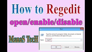 How to runopenenabledisable Regedit  gpeditmsc [upl. by Norah]