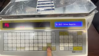 Access the programming settings on the Easy Weigh LS100 label printing scale work tutorial [upl. by Idnahk35]