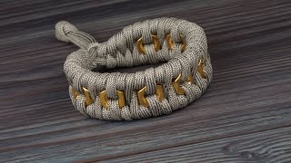 Fishtail Paracord Bracelet with Brass Nuts [upl. by Brawley]