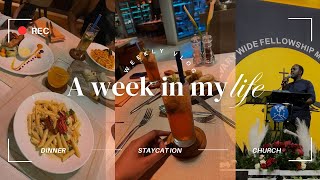 VLOG  DINNER  STAYCATION  SALOON  CHURCH [upl. by Ackerman906]