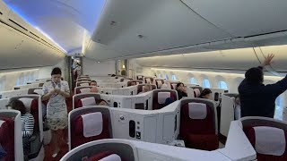 Hainan airlines flight HU 492 BRUSSELS  BEIJING in Business class [upl. by Nauwaj169]