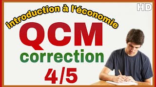 introduction à léconomie QCM Corrigé 4 [upl. by Camm]