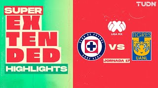 SUPER EXTENDED HIGHLIGHTS  Cruz Azul vs Tigres  Liga Mx Apertura 2024  Jornada 17  TUDN [upl. by Adnilak635]