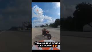 Yamaha R1 Vs CBR1000RR 😳😳😳 dopemotovlog sportbike shorts subscribe superbikes [upl. by Cardwell]