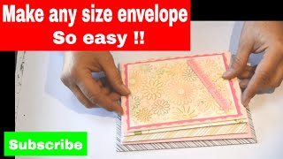 The Best Way to Make Envelopes in Any Size without an envelope maker [upl. by Plato390]