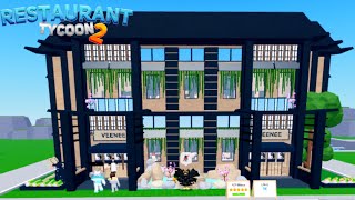 Restaurant Tycoon 2  Japanese Restaurant  Speed Build  Design 65 [upl. by Ellingston360]