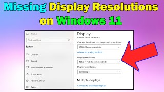 How to Fix Missing Display Resolutions on Windows 11 [upl. by Lednem122]