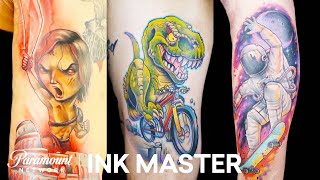 Best New School Tattoos Mashup 🦖 Ink Master [upl. by Infeld]