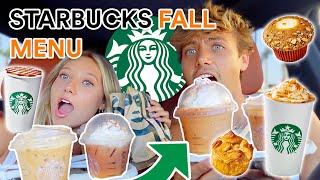 trying the entire starbucks fall menu [upl. by Nolahc]