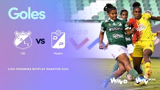 Cali vs Pereira goles  Liga Femenina BetPlay Dimayor 2023  Cuartos de final  Ida [upl. by Venola]